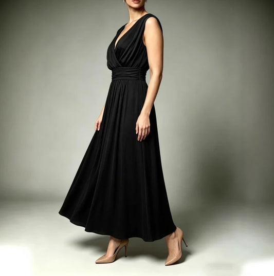 ROBE | Maxi élégance drapée