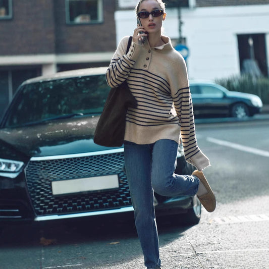 MOCK | PULL RAYURES ELEGANTE