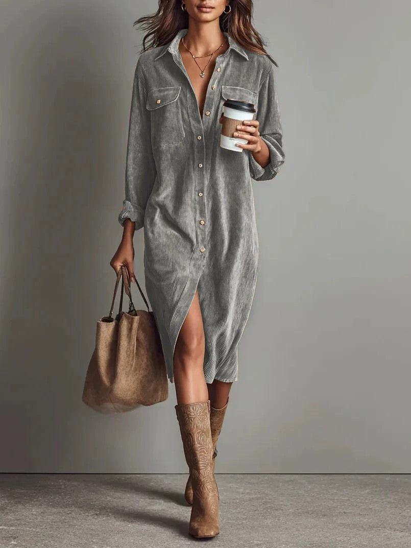 LOVA | ROBE CHEMISE VELOURS
