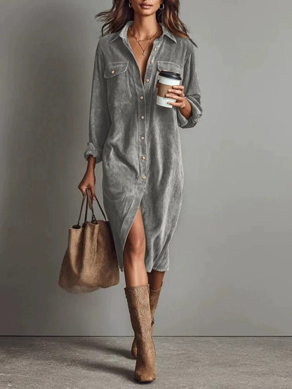 LOVA | ROBE CHEMISE VELOURS