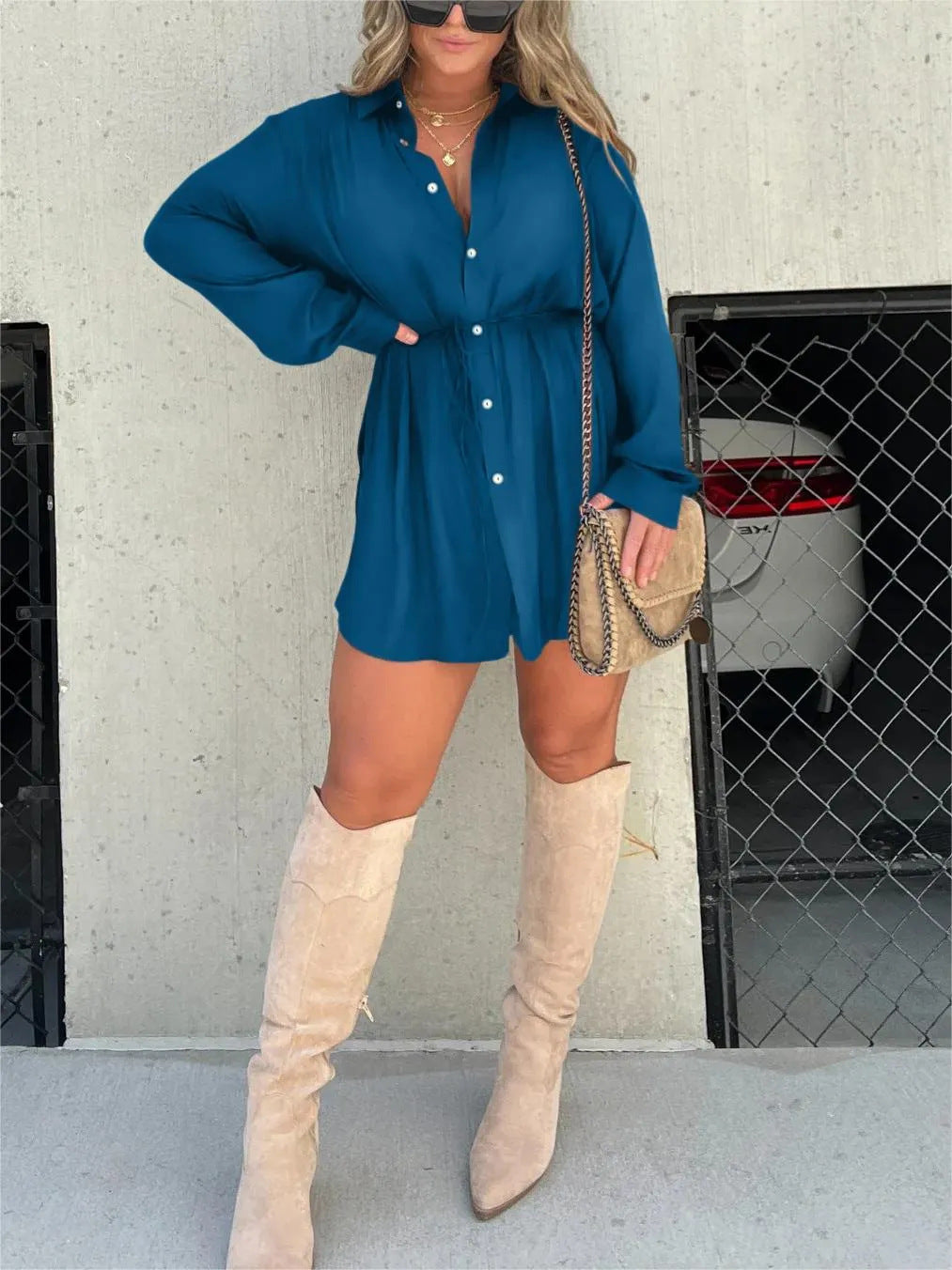 ROBE-CHEMISE ÉLEGANCE STRUCTUREE