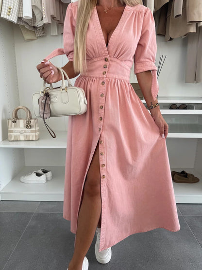 VAURELIA | Robe Denim Séduction