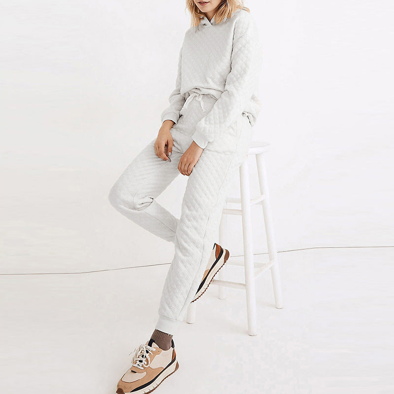 JOGGER | ENSEMBLE MATELASSE BLANC