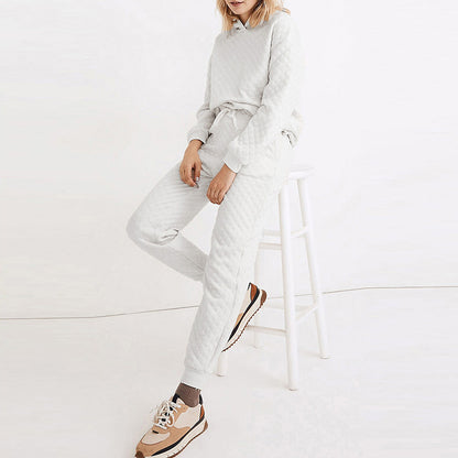 JOGGER | ENSEMBLE MATELASSE BLANC