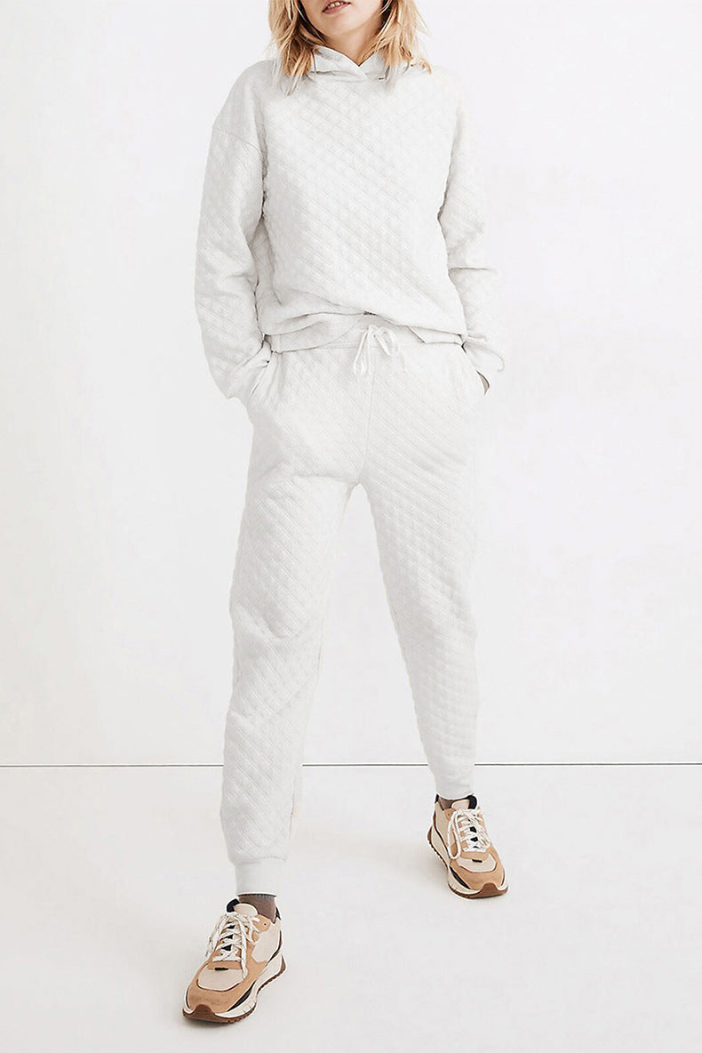 JOGGER | ENSEMBLE MATELASSE BLANC