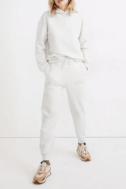 JOGGER | ENSEMBLE MATELASSE BLANC