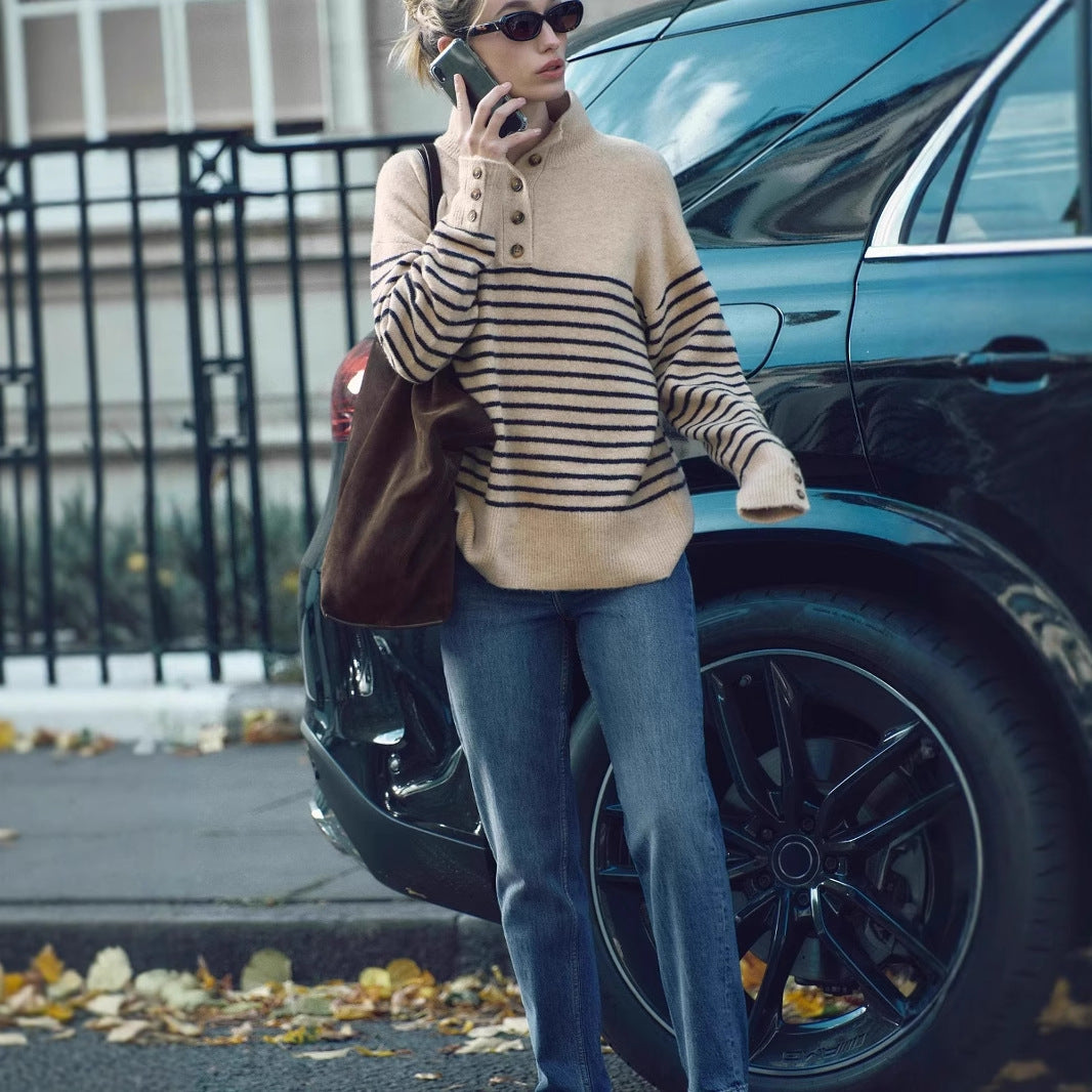 MOCK | PULL RAYURES ELEGANTE