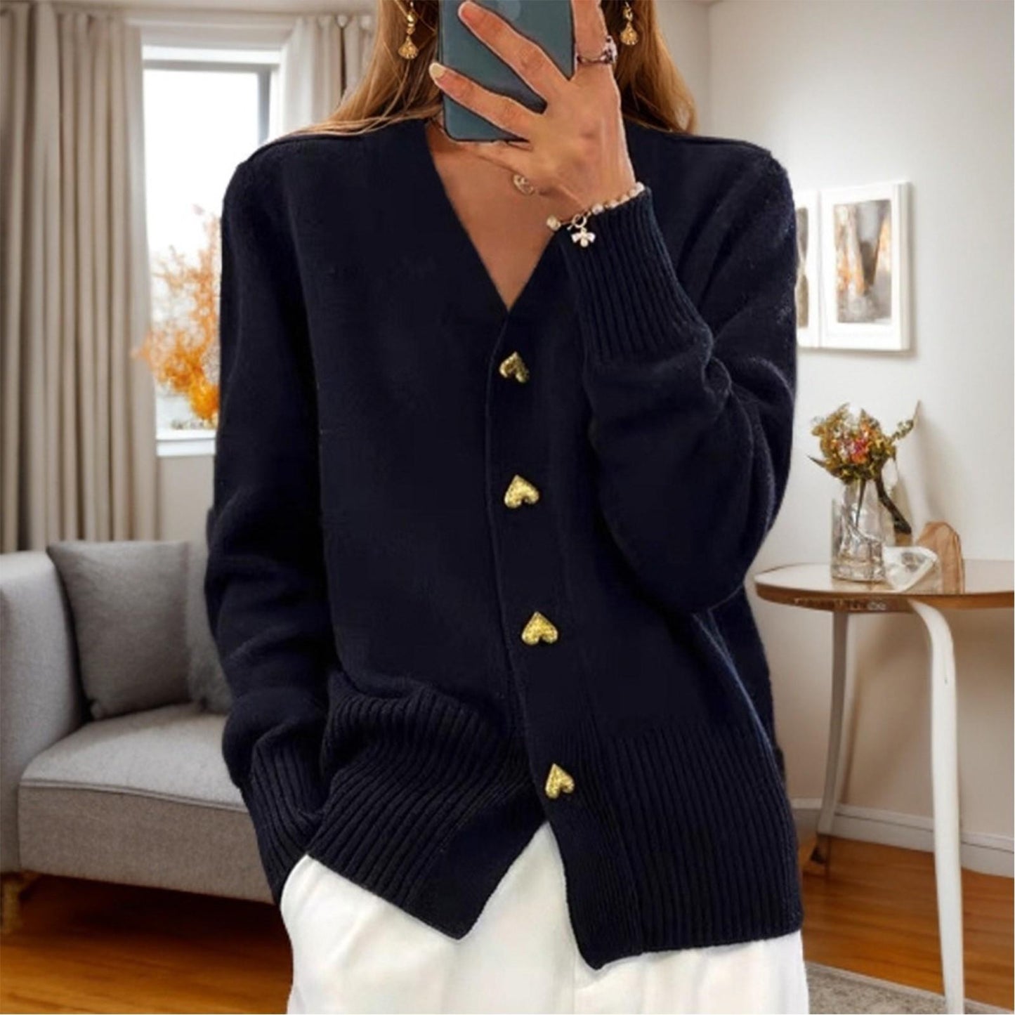 CARDIGAN A BOUTONS EN MAILLE