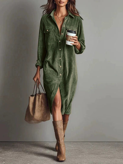 LOVA | ROBE CHEMISE VELOURS