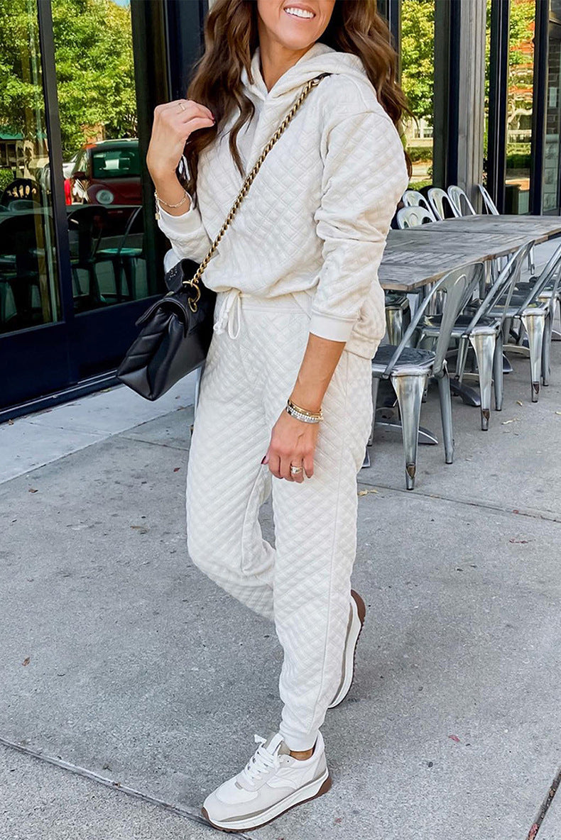 JOGGER | ENSEMBLE MATELASSE BLANC