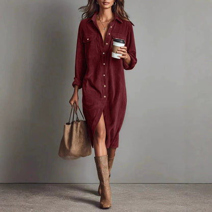 LOVA | ROBE CHEMISE VELOURS