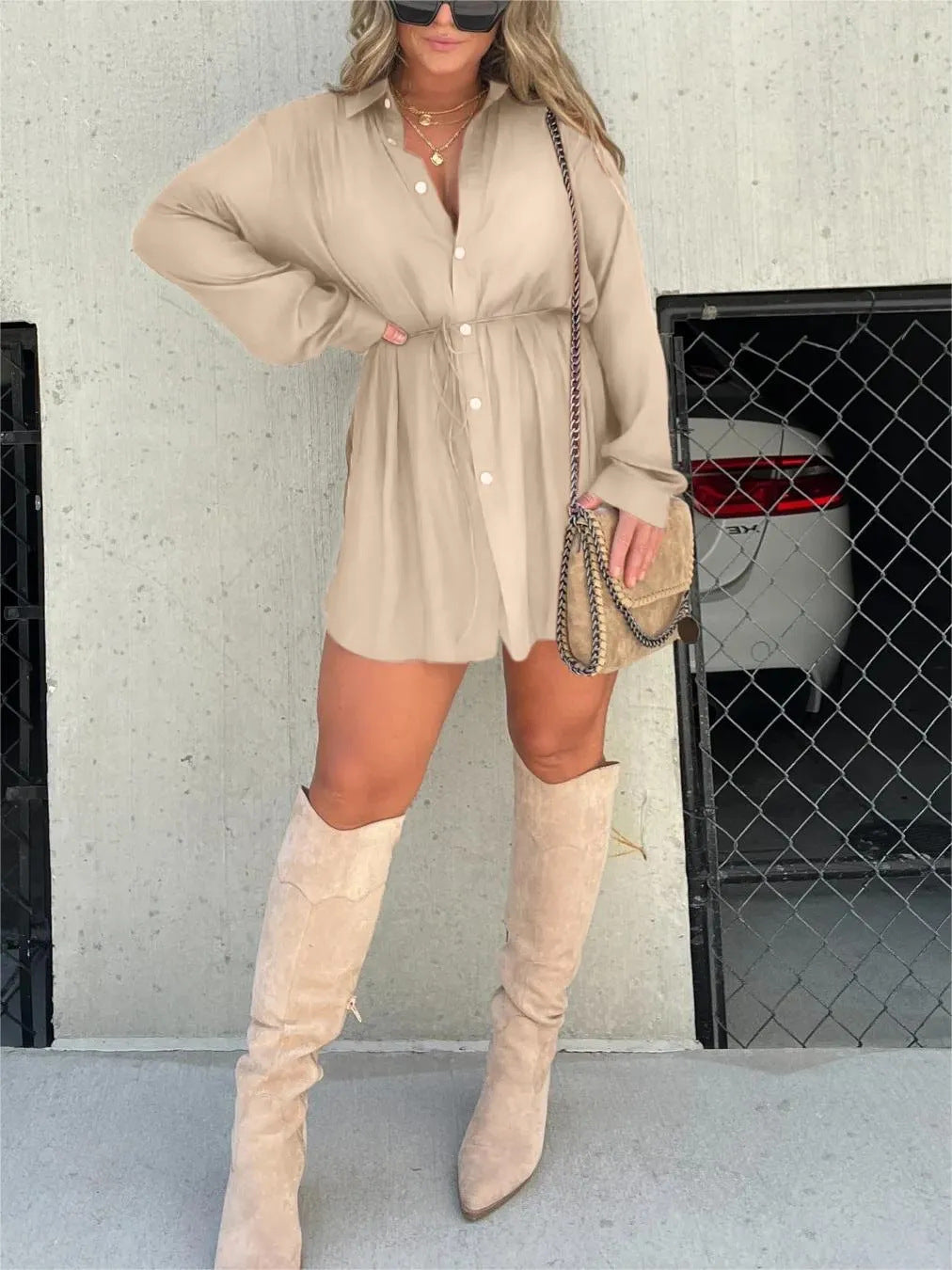 ROBE-CHEMISE ÉLEGANCE STRUCTUREE