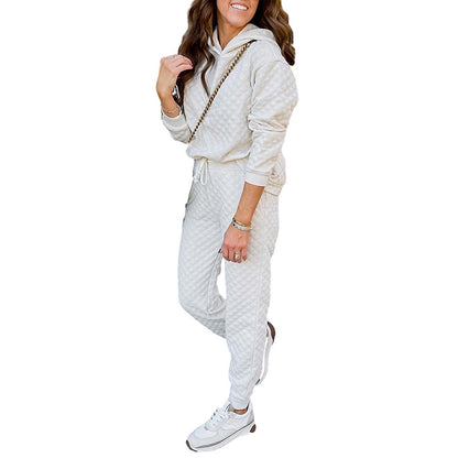 JOGGER | ENSEMBLE MATELASSE BLANC