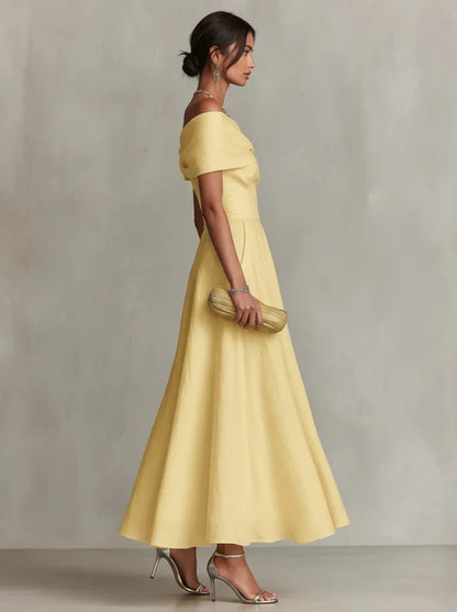 MAXI | ROBE UNE ÉPAULE ÉLEGANCE SOLAIRE