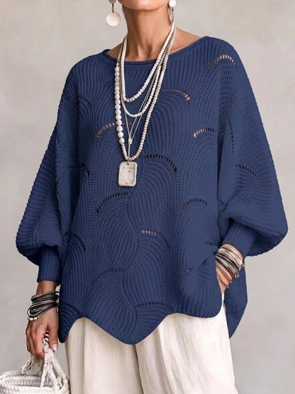 VAUTRO | Pull ajouré en maille avec motif ondulé