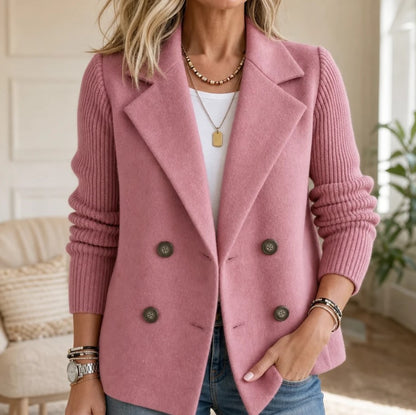 VERBELLA | Blazer croisé à manches tricotées
