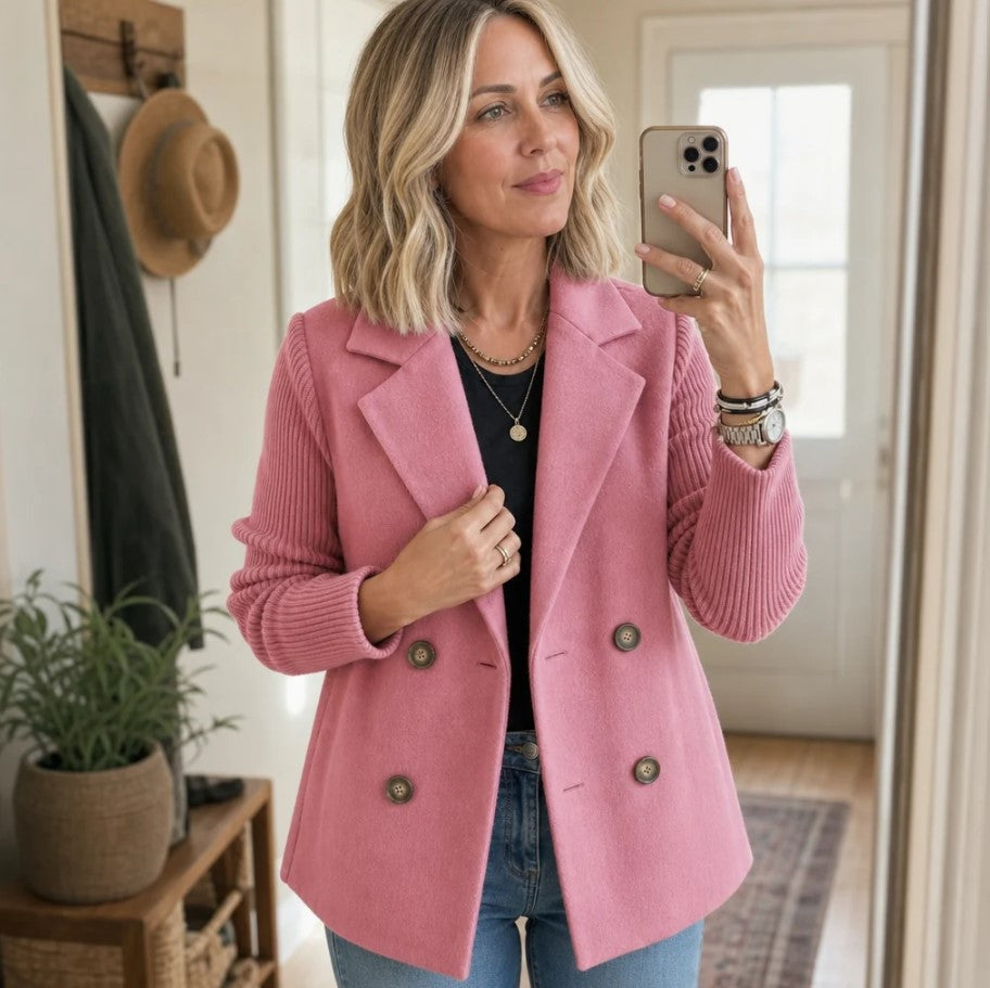 VERBELLA | Blazer croisé à manches tricotées