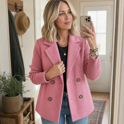 VERBELLA | Blazer croisé à manches tricotées