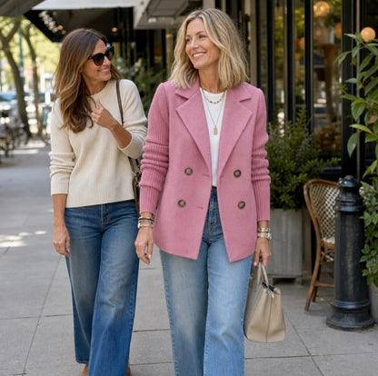 VERBELLA | Blazer croisé à manches tricotées