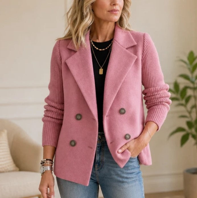VERBELLA | Blazer croisé à manches tricotées