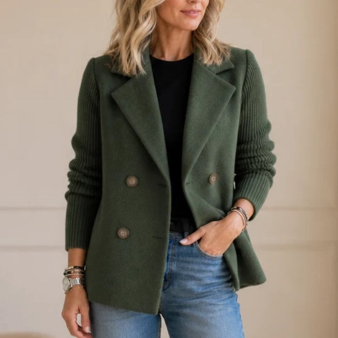 VERBELLA | Blazer croisé à manches tricotées