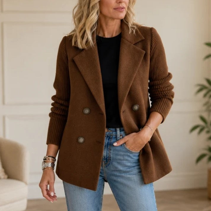 VERBELLA | Blazer croisé à manches tricotées
