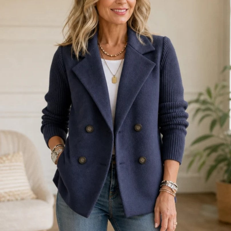 VERBELLA | Blazer croisé à manches tricotées