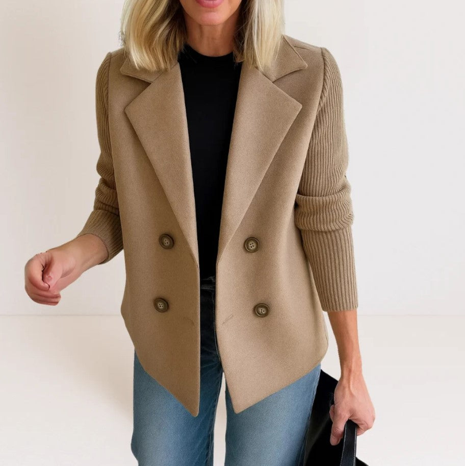 VERBELLA | Blazer croisé à manches tricotées