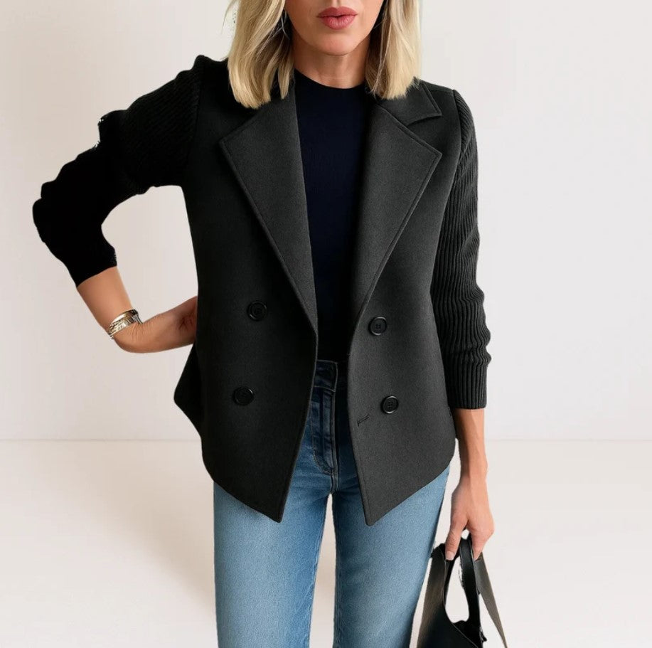 VERBELLA | Blazer croisé à manches tricotées