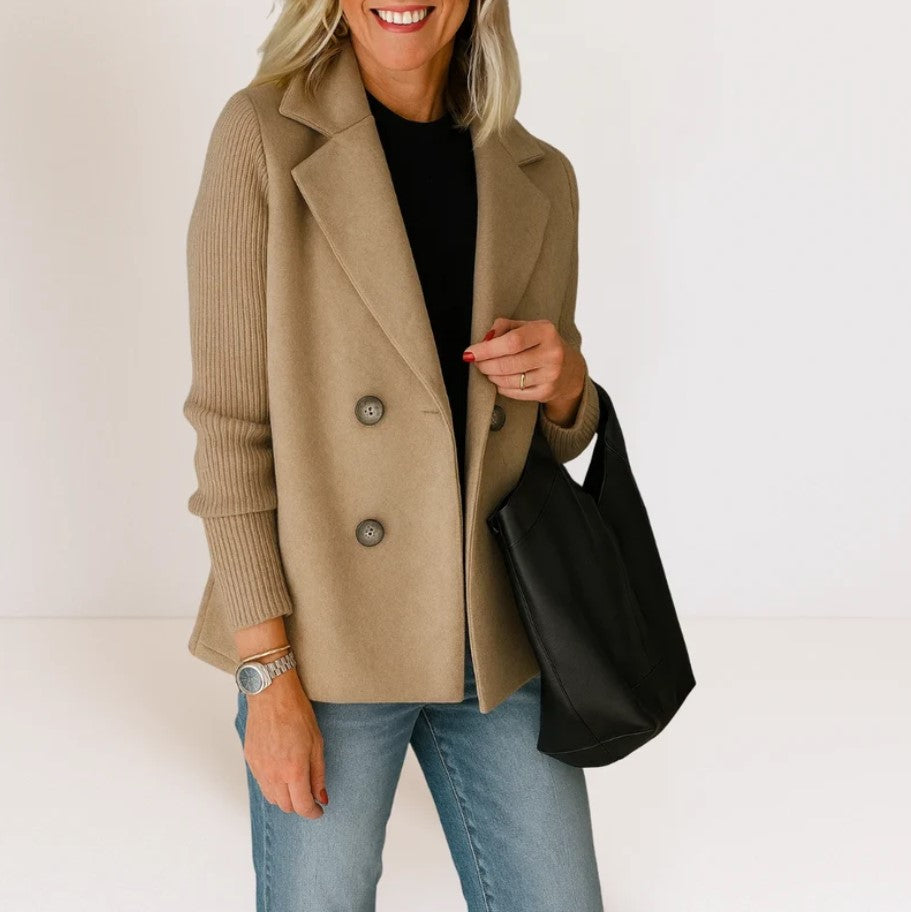 VERBELLA | Blazer croisé à manches tricotées