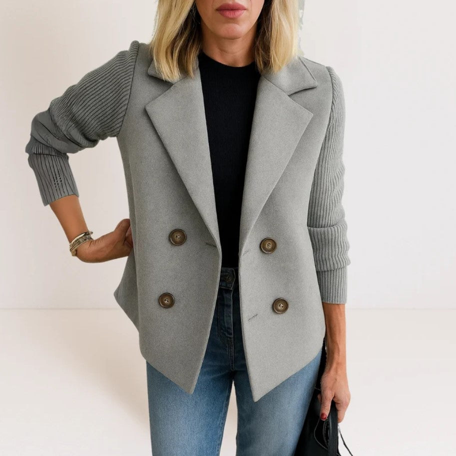 VERBELLA | Blazer croisé à manches tricotées