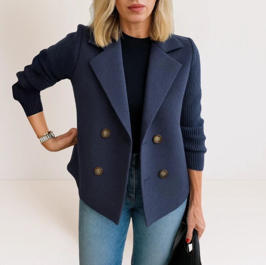 VERBELLA | Blazer croisé à manches tricotées