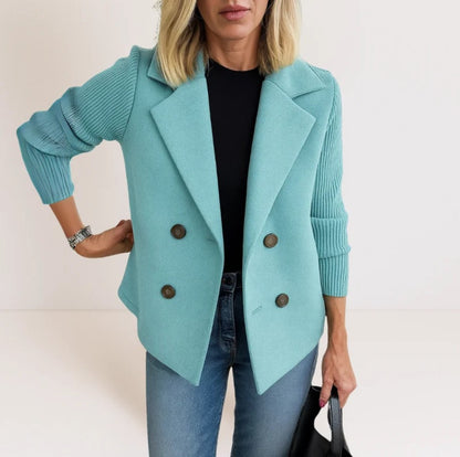 VERBELLA | Blazer croisé à manches tricotées