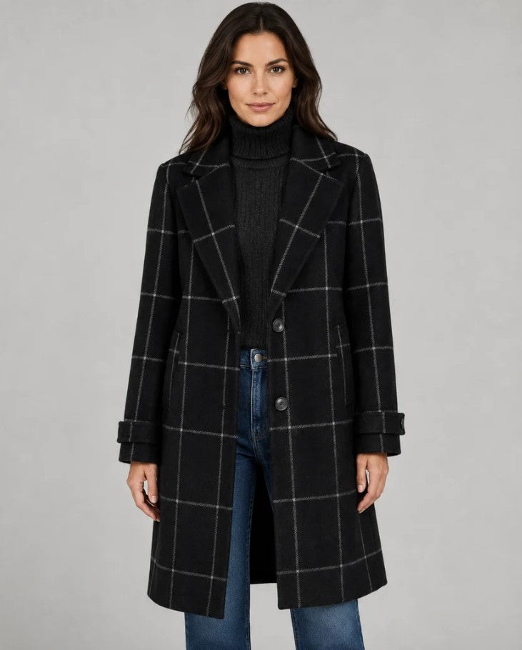 HAILEY | Manteau élégant mi-long à revers