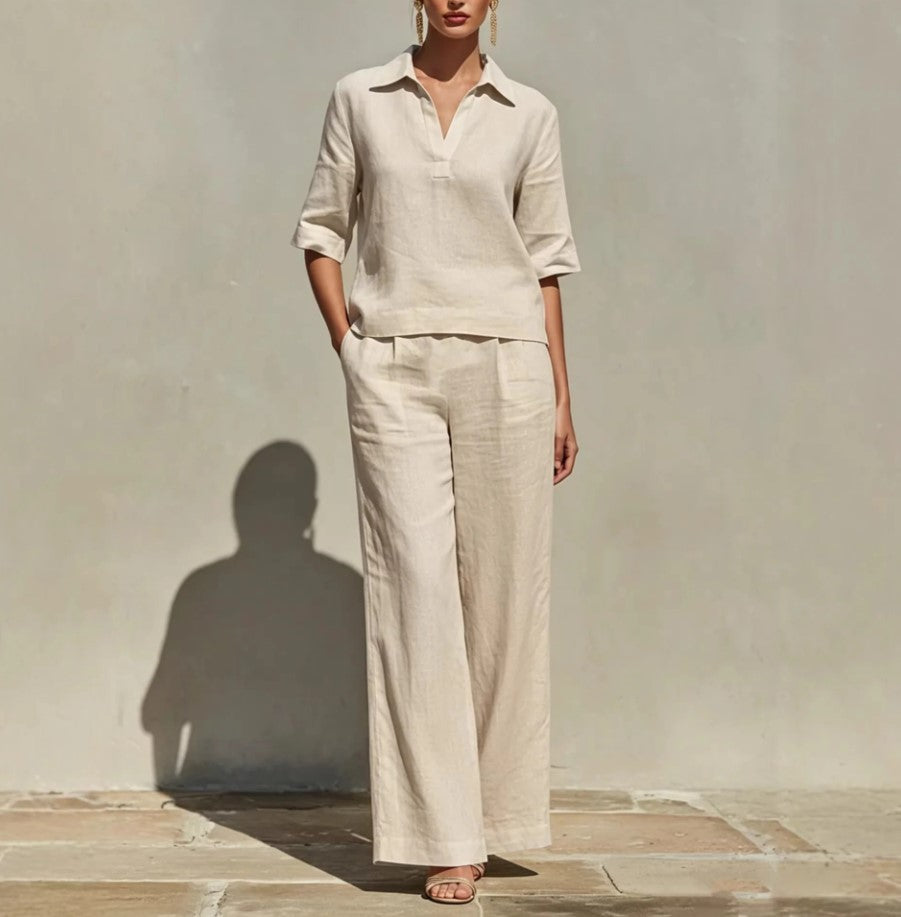 Ensemble lin élégant