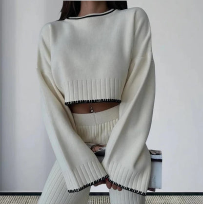 BORDU | Ensemble tricote contrasté