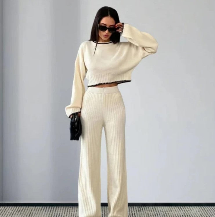 BORDU | Ensemble tricote contrasté