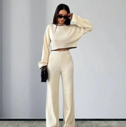 BORDU | Ensemble tricote contrasté