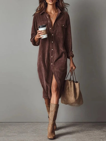 LOVA | Robe chemise velours