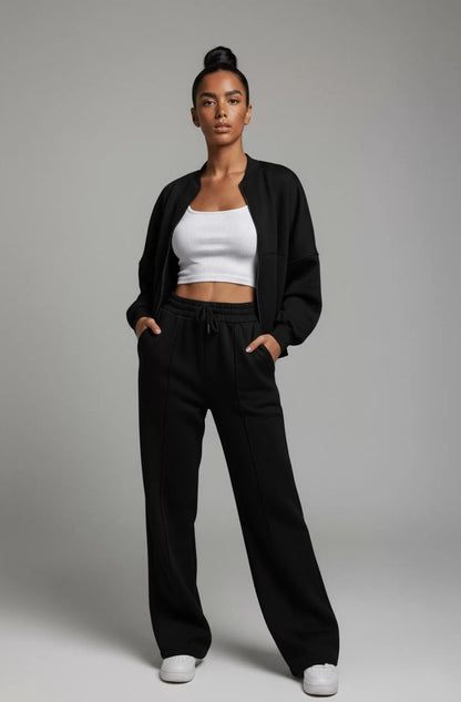 CAMILLE | Ensemble bomber & jogger chic