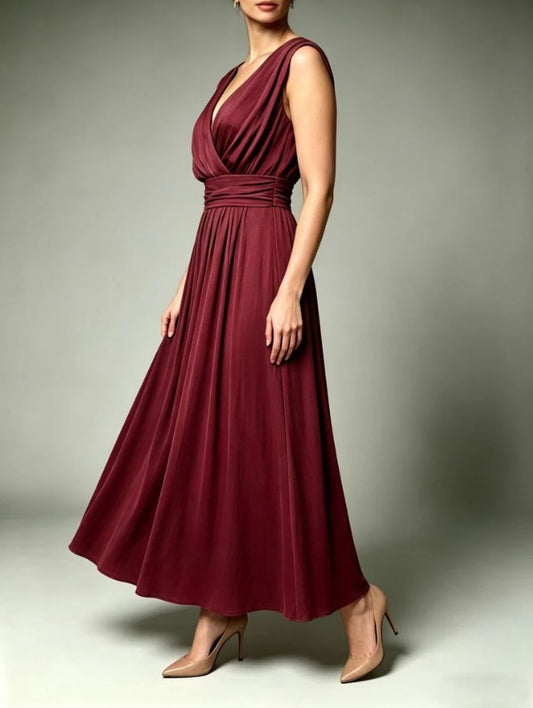ROBE | Maxi élégance drapée