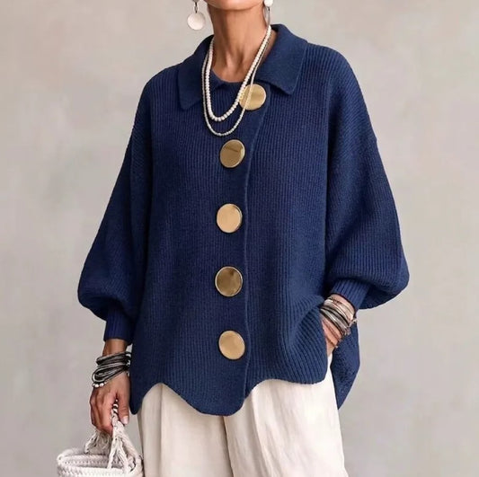 VAUREL | Cardigan en maille boutonné avec col