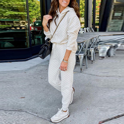 JOGGER | ENSEMBLE MATELASSE BLANC