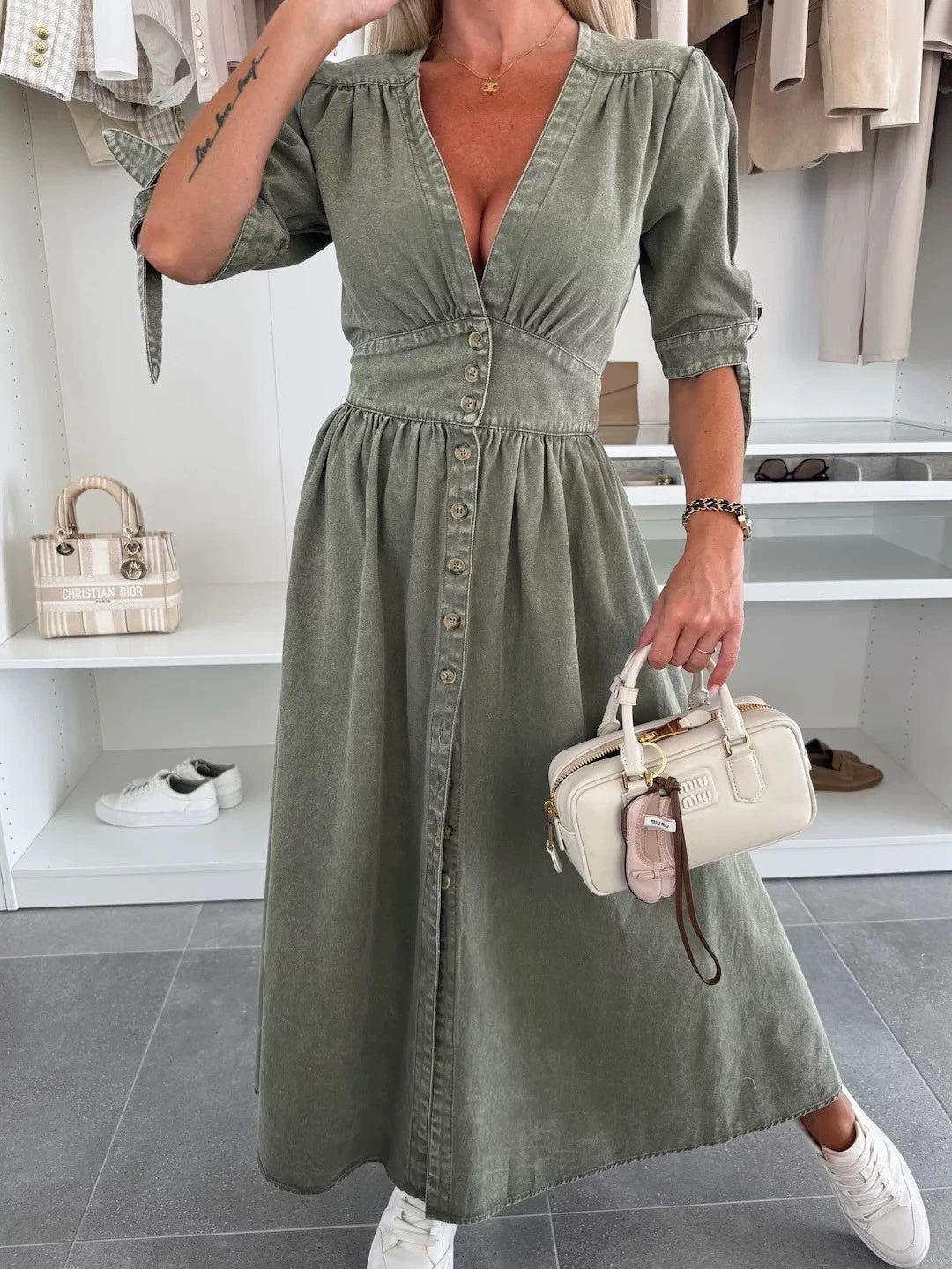 VAURELIA | Robe Denim Séduction
