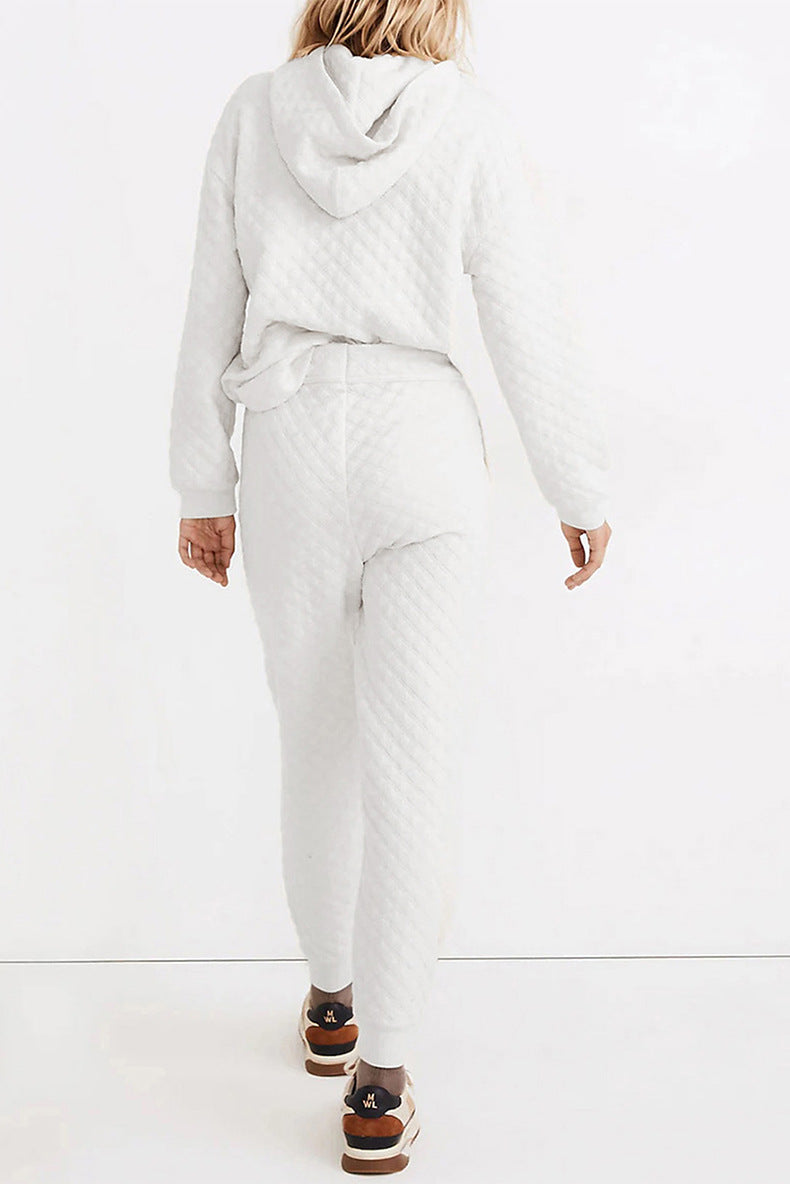 JOGGER | ENSEMBLE MATELASSE BLANC
