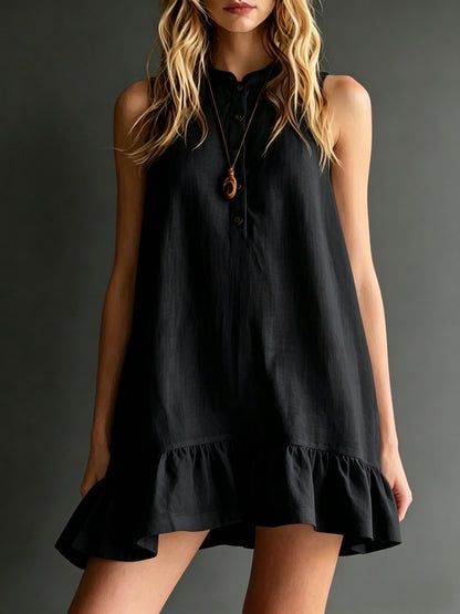 Robe Sans Manches à Volants