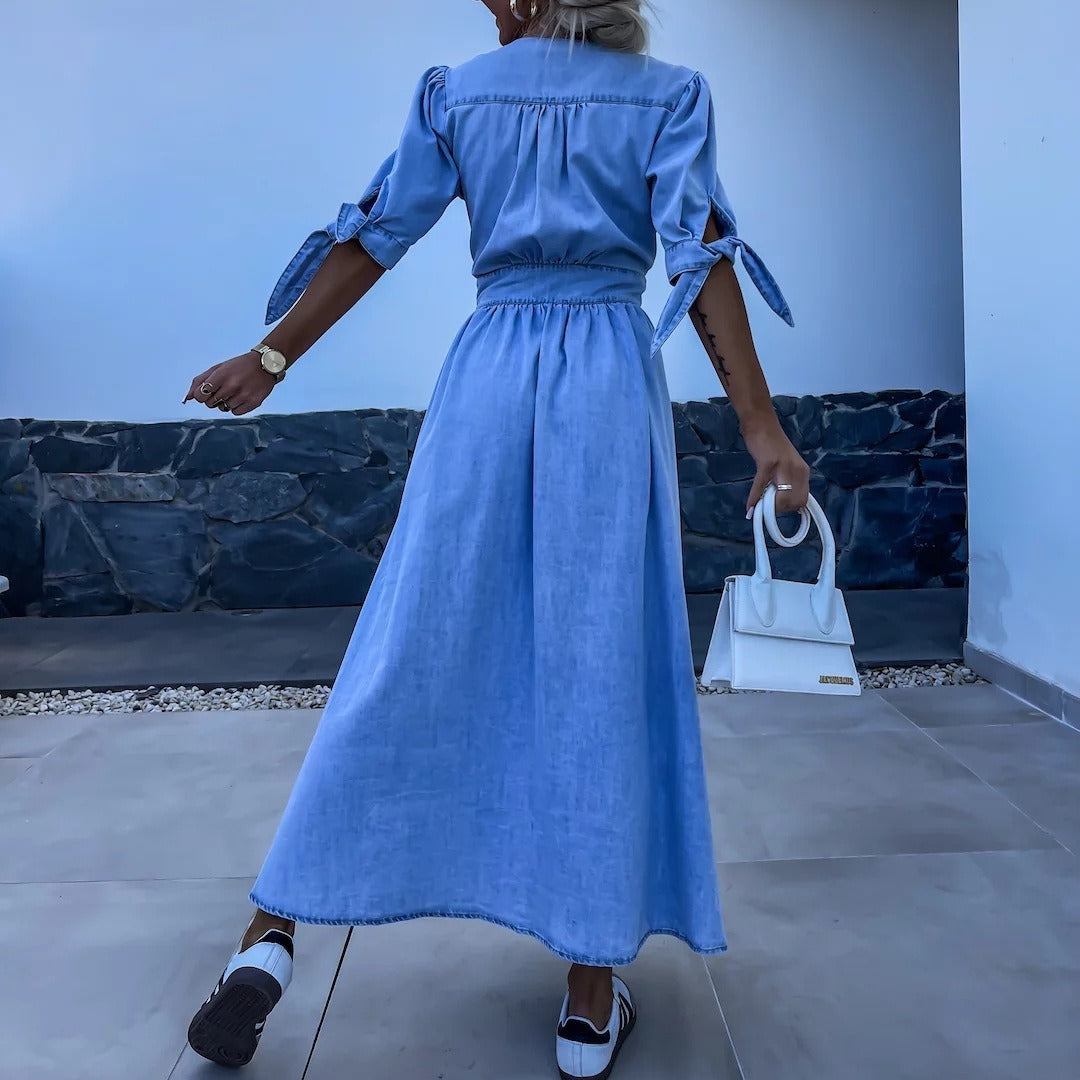 VAURELIA | Robe Denim Séduction