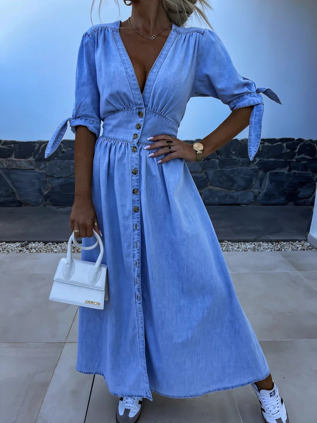 VAURELIA | Robe Denim Séduction